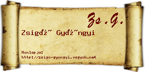 Zsigó Gyöngyi névjegykártya