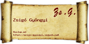 Zsigó Gyöngyi névjegykártya
