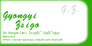 gyongyi zsigo business card